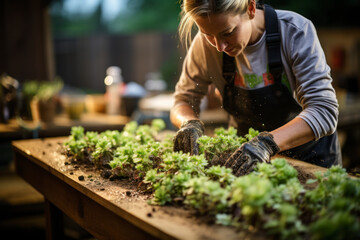 person working in the garden