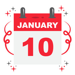 10 january Calendar icon