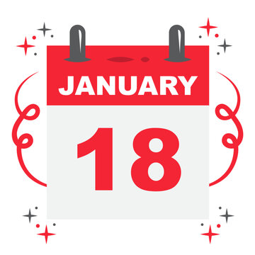 18 January Calendar Icon