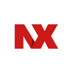 Obraz premium AX company name initial letters icon. AX monogram.