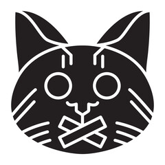 Quiet Cat Emoji Icon