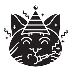 Party Cat Emoji Icon