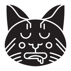 Drooling Cat Emoji Icon