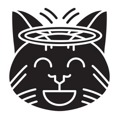 Angel Cat Emoji Icon