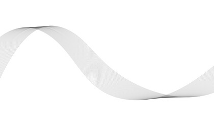Stylized line art background. Vector illustration. Wave with lines created using blend tool. Curved wavy line, smooth stripe.