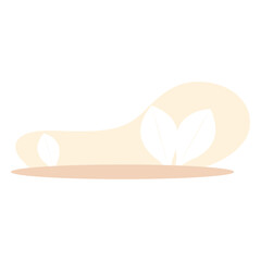 Colored empty space with natural leaves for relaxation Vector