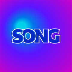 Song lettering vector typography art.