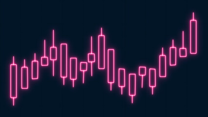 Stock market trading graph and candlestick chart for financial investment concepts. Business candlestick graph chart of stock market investment trading on a blue grid background design. Bullish point.