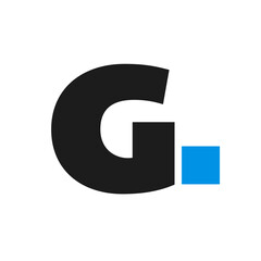 G brand name vector icon typography.