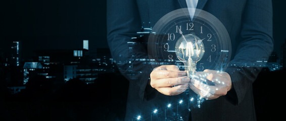 Concept of time for ideas in business and in life.