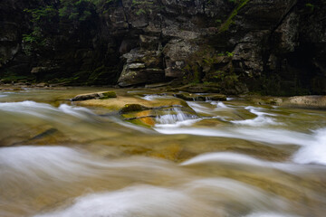 Mountain river with stones