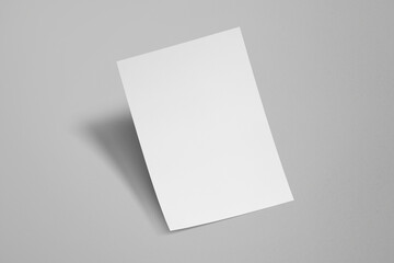 White vertical paper sheet Mockup, A4 size