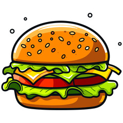 Burger vector illustration