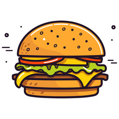 Burger vector illustration