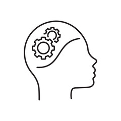 Outline mindset icon.mindset illustration. Symbol for web and mobile