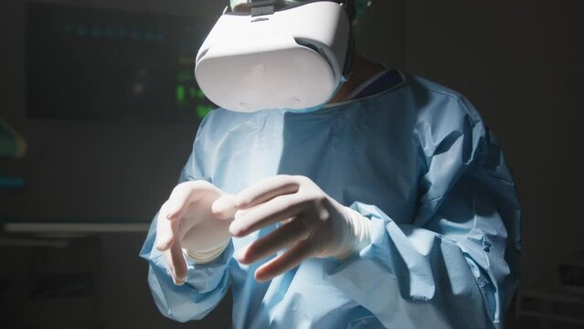 Surgical operation with vr glass 