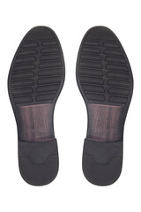footprints, sole of shoes, bottom view, isolated from background