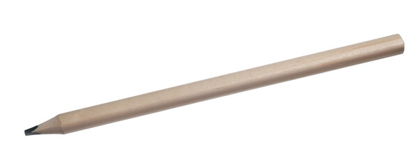 Blank new wooden graphite pencil isolated on white, clipping