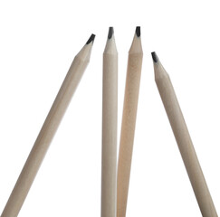 Blank new wooden graphite pencil isolated on white, clipping