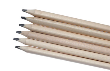 Blank new wooden graphite pencil isolated on white, clipping