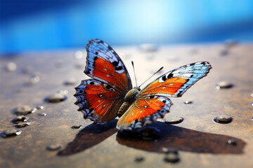 Fototapeta na wymiar potrait of beautiful butterfly in nature