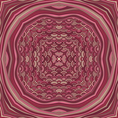 Kaleidoscope magic vector seamless ornament. Creative patchwork sample, decoupage napkin print.