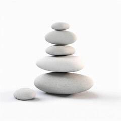 zen stones isolated on white