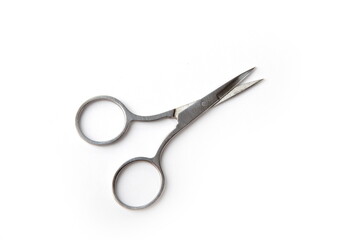 Office tools. Scissors isolated on white.