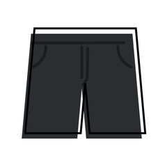 Isolated colored sketch of a male swimsuit icon Vector