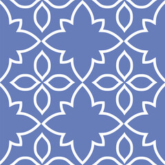 Vector. Seamless mediterranean geometric pattern, ornamental swatches. Talavera template. Portuguese Azulejo. Turkish decoration. Moroccan mosaic. Spanish porcelain. Ceramic dishes, folk ornament.