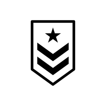 rank, military rank - vector icon