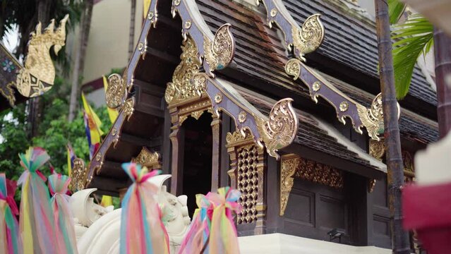 model of the temple of Wat Phantao in the city of Chiang mai