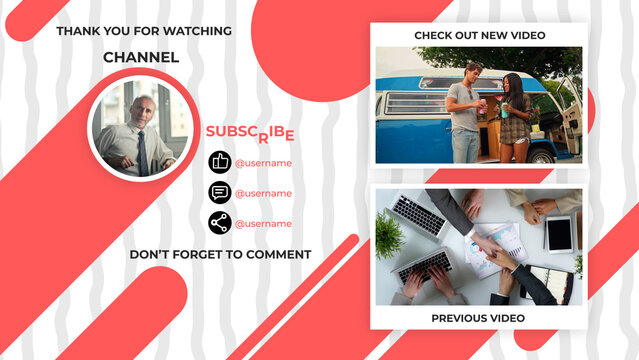 Modern Striped EndCards