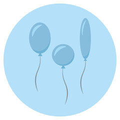 Blue or Pink? Decorative element for baby shower design. Gender reveal party icon