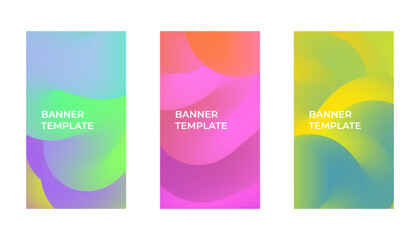 Set of abstract gradient wallpapers. Vector illustration