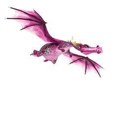 Fototapeta premium green dragon cartoon in a white background