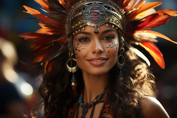 Naklejka premium Cultural Diversity. Multinational team members celebrating diverse holidays highlight the inclusive culture of Estab1ish. Generative Ai.
