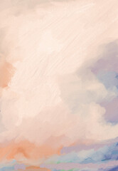 Impressionistic Cloudscape, Landscape, Seascape - Digital Painting, Illustration, Design, Art, Artwork, Background, Backdrop, Wallpaper, border, Flier, Poster, Social Media Post, Ad, Publication