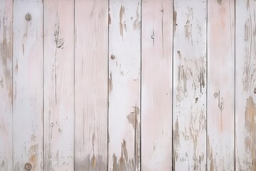 Weathered charm: a serene white wooden panel background, Generative AI