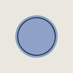 Full or New Moon vector flat icon