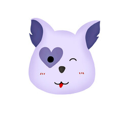 A purple dog