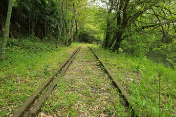 愛媛県内子町　旧内子線　廃線跡