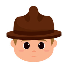 Isolated cute male canadian forest ranger avatar Vector