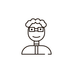 school boy vector type icon
