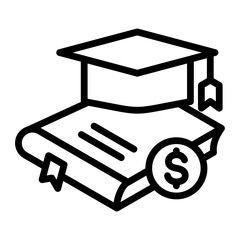 Tuition Assistance Outline Icon