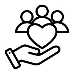 Community Service Outline Icon