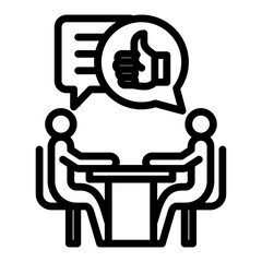 Interview Performance Outline Icon