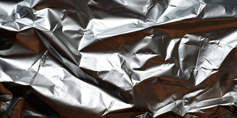 texture of crumpled aluminum foil