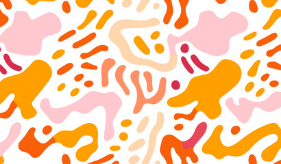Elevate Your Design Game by Incorporating Animal Print Style in Vector Flat Groovy Psychedelic Hand-Drawn Pattern Background
