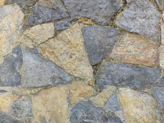 stone wall yellow and gray, background, copy space